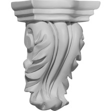 Odea Ekena Millwork COR04X02X05BL 4 1/4-Inç G x 2 5/8-Inç D x 5 3/4-Inç Y Blackthorne Corbel, Beyaz