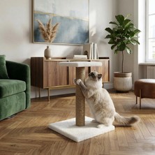 Odea Brt Pet Platform Kedi Tırmalama Tahtası - 52CM, Beyaz