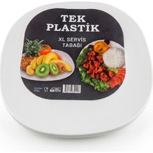 Odea Sert Plastik Servis Tabak 6'lı Set 25 cm – Kırılmaz, Yıkanabilir, Piknik, Servis ve Sunum Tabağı