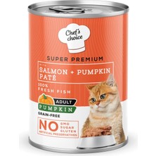 Odea Chef's Choice Somonlu ve Balkabağı Ezmeli Yetişkin Kedi Yaş Maması, 400 G x 12 Adet