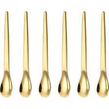 Odea 201 Çelik 6 Adet Gold Mat 12,5 cm Klasik Çay Kaşığı CIN941SR-6