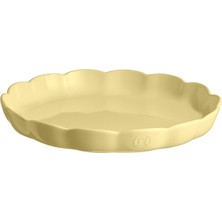 Odea Emile Henry Madeleine Yivli Tart Tabağı, 30 Cm, Vanilya