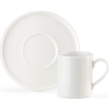 Odea Madame Coco Dory 6 Kişilik 12 Parça Kahve Fincan Takımı, Beyaz, 11 x 11 x 2