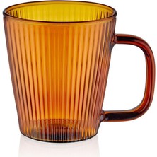 Odea The Mia Striped Borosilikat Cam Kupa Amber 130 ml