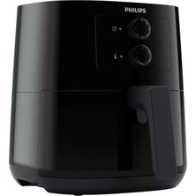Odea Philips Essential Airfryer Sıcak Hava Fritözü, 4,1 Litre Tava, Yağsız Fritöz, Rapid Air Teknolojisi, Homeıd Uygulaması, Zaman ve Sıcaklık Kontrolü, Siyah (HD9200/90)