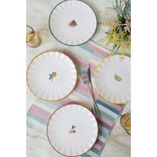 Odea Keramika Fruit Feast Sirius Pasta Tabağı 22 cm 4 Adet 23108-11