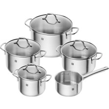 Odea Zwilling Flow Tencere Seti, Paslanmaz Çelik, 5 Parça, Gümüş Rengi