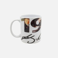 Odea Mirai Atatürk Imzalı ve 1938 Temalı Özel Baskılı Seramik Kupa 330 ml - Bireysel ve Kurumsal Siparişe Uygun