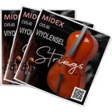 Odea Midex Cvs-60-3x Kaliteli Çello Teli 3 Takım Set