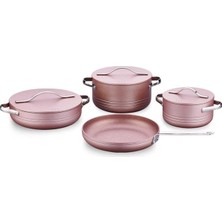Odea Korkmaz A2620 Linea Plus 7 Parça Tencere Seti Rosagold