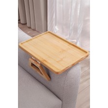 Odea Digithome Bambu Katlanabilir Ayaklı Koltuk Kolu Keyif Servis ve Sunum Tepsisi 27 cm Kahverengi - THN76075 C1-1-18