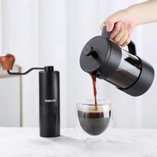 Odea Wiforte Siyah French Press 420 ml – Isıya Dayanıklı Kahve Demleme Pressi, Ince Filtreli, Manuel Kullanım, Ev ve Ofis Için