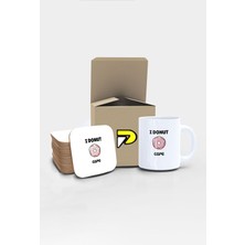 Odea Postermanya I Donut Care Komik Tasarımlı Baskılı Kupa Bardak Seti, Eğlenceli Özel Hediye Mug
