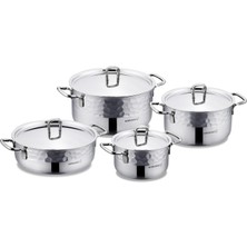 Odea Erna 8 Parçalı Paslanmaz Çelik Tencere Seti