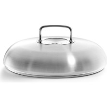Odea Fissler Orijinal Profi Collection/paslanmaz Çelik Yüksek Kapak Yuvarlak (Ø 24 Cm) Tencere, Tava ve Servis Tavaları Için - Indüksiyon, Gümüş