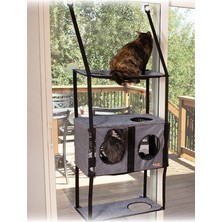Odea K&h Pet Products Ez Mount Penthouse Townhouse Kedi Mobilyası, Pencere Için 4 Raflı