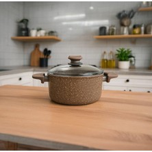 Odea Oms Collection 26X12,5 cm Granit Derin Tencere Kahverengi