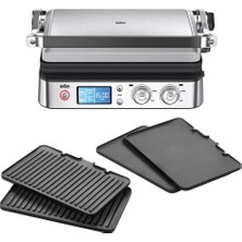 Odea Braun Multigrill 9 Cg 9043 Izgara ve Düz Plakalı Kontakt Izgara, Izgara Konumları: Kontak, Barbekü, Fırın, Bulaşık Makinesinde Yıkanabilir Tabaklar, Yağ Tepsisi, 250° Maksimum Sıcaklık, Kavurma