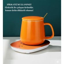 Odea Trendmiya USB Isıtıcılı 350ML Kupa Bardak Turuncu, Turuncu