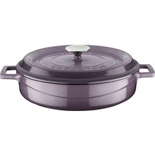 Odea Lava Döküm Çok Amaçlı Yayvan Tencere Trendy Serisi, Çap 28CM
