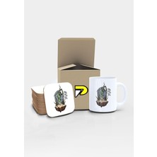 Odea Postermanya Need More Coffee Zombi Tasarımlı Baskılı Kupa Bardak Seti, Eğlenceli Özel Hediye Mug 2