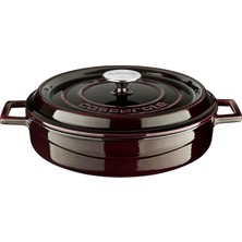 Odea Lava Metal Premium Serisi - Döküm Çok Amaçlı Tencere, Yuvarlak, 28 Cm, Majolik Mor