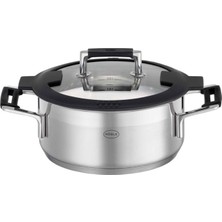 Odea Rösle Silence Pro Kısa Tencere 91959 - Paslanmaz Çelik 20 Cm, Kapasite 2.9 Lt, Taze Makarna, Buğulanmış Sebzeler Veya Sıcak Çorbalar Genel Kullanım Için Uygun