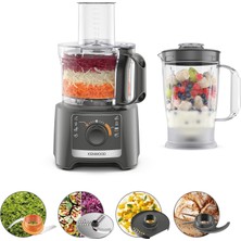 Odea Kenwood Multipro Compact FDP31.170GY, Mutfak Robotu, Yoğurma Fonksiyonu ve Dilimleme Diski, 1,2 L Blender, 2 Hız + Darbe, 2,1 L Kase, 800 W, Gri
