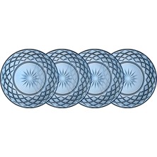 Odea Lyngby Glas Sorrento Cam Tabak 4 Adet Çap:21 cm Mavi