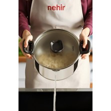 Odea Nehir Napoli 24 cm Paslanmaz Çelik Süzgeç Kapaklı Fonksiyonel Derin Tencere