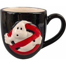 Odea Ghostbusters 3D Seramik Kupa Bardak, 410 Ml, Siyah