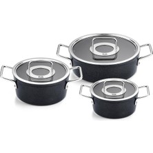 Odea Fissler Adamant 6 Parça Cam Kapak Tenccere Seti