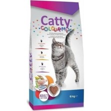 Odea Catty Renkli Taneli Tavuklu Yetişkin Kedi Maması 15 kg