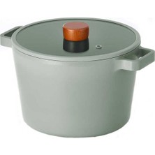 Odea Fika 22 cm Cam Kapaklı Döküm Derin Tencere D-NEOG222D