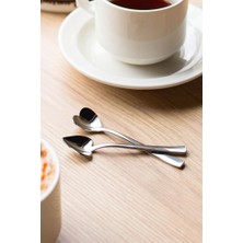 Odea Can Canan Çay Kaşığı - Çelik Çay Kaşığı Takımı - 12 Li Çay Kaşığı - Kalpli Çay Kaşığı Seti