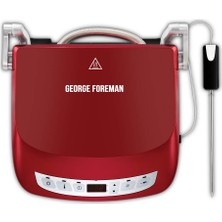 Odea George Foreman Precision Fitness Izgara, Akıllı Sıcaklık Sensörü, 5 Farklı Mod, Contact Grill, Panini ve Sandviç Izgara, 29 x 19 cm Izgara Yüzeyi, Kırmızı 24001-56
