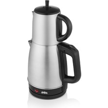 Odea Sinbo STM-5845 Çelik Elektrikli Çay Makinesi Inox Çaycı 2-In-1 Demlik Su Isıtıcı 1600W Otomatik Kapama
