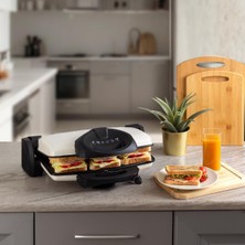Odea Aryıldız Contact Grill Tost Makinesi Krem