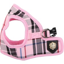 Odea Puppia Junior – Küçük Köpekler Için Kareli Köpek Koşum Takımı – Yumuşak Yelek – Köpek Koşum Takımı Olarak Da Kullanılabilir – Köpekler Için Göğüs Tasması, Pembe, Xl, PAMA-AH978