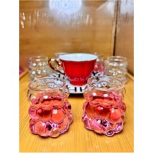 Odea 6 Lı Boncuk Üzüm Sunum Bardağı Espresso Bardağı Dekoratif Kahve Yanı Üzüm Bardak Shot Bardağı 6 Adet