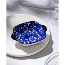 Odea Reve Bleu Vista Kare Tabak - 17 cm - Mavi/beyaz
