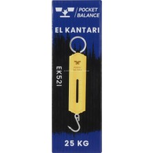 Odea Eltos El Kantarı, 25 kg Kapasiteli, Metal Gövdeli, Sarı Levhalı, Taşınabilir, Et Taşıma, Balık Avı Için, Hassas Tartı, Askı Kancalı, Pocket Balance, EK521