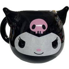Odea Kuromi 3D Seramik Kupa, Büyük Boy 400ML, Siyah