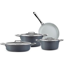 Odea Ar Yıldız Neo-Ceramic 7 Parça Tencere Seti Antrasit