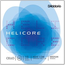 Odea D'addario H510-1/2M Helicore Cello Tel Seti, Çoklu Bükülmüş Çelik Çekirdek 1/2 Orta