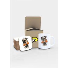 Odea Postermanya Suçlu Köpek Cool Tasarımlı Baskılı Kupa Bardak Seti, Eğlenceli Özel Hediye Mug