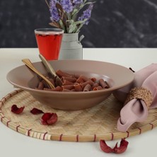 Odea Keramika Mat Açık Taupe Delta Makarna Tabağı 26 cm 958