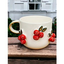 Odea Cw Celine's Wonders 24 Ayar Altın Detaylı Kokina Kabartmalı El Yapımı Mug Cochina Christmas 300 ml