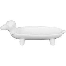 Odea Creative Co-Op Ceramic Dog Dish, White