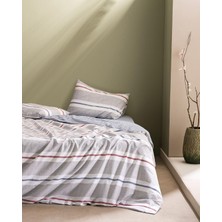 Odea Madame Coco Burcet King SIZE%100 Pamuk Ranforce Baskılı Nevresim Takımı, Gri, 240 x 220